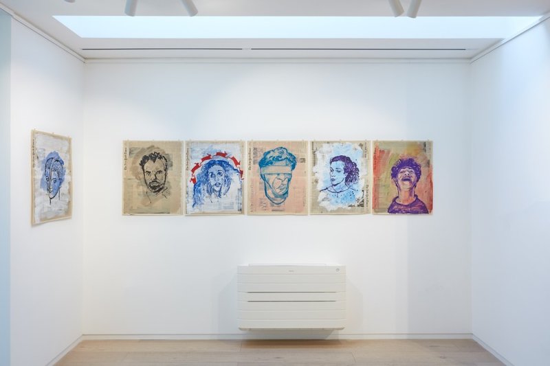 The New York Times Drawings 1996 - 1998, installation view