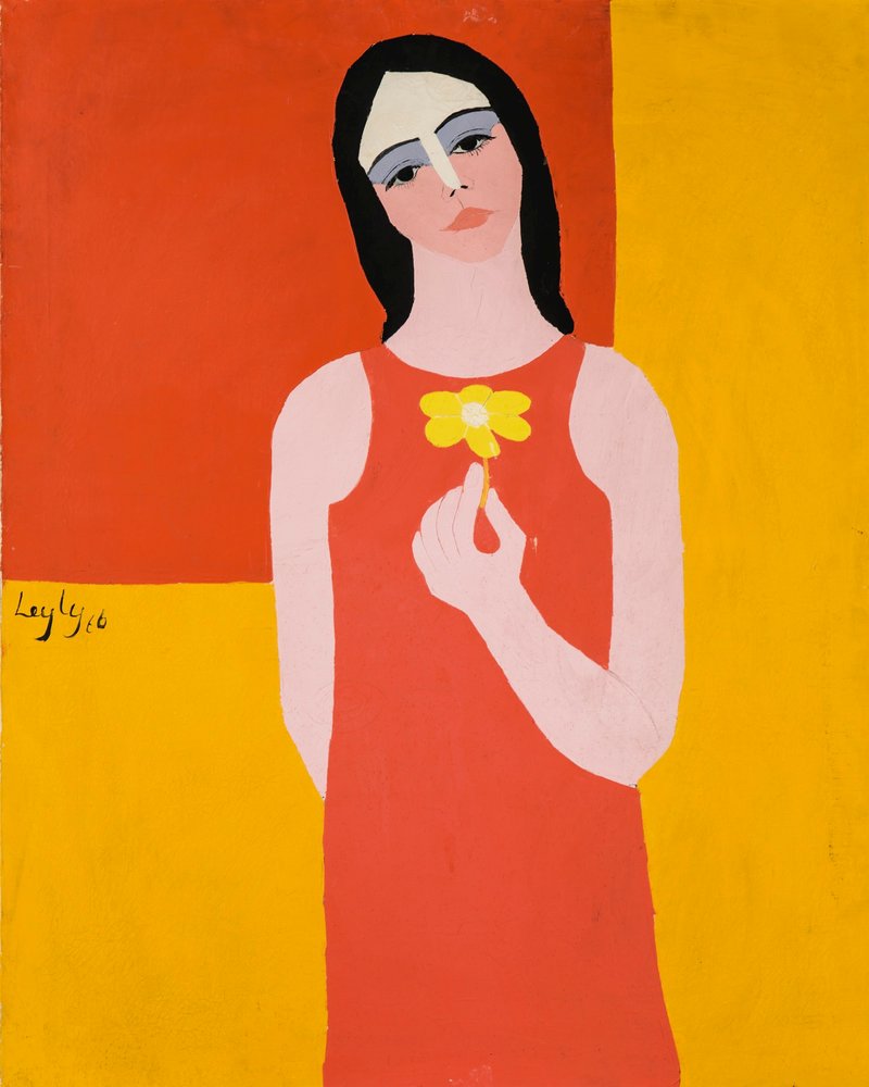 Leyly Matine Daftary, Girl with Flower, 1966
