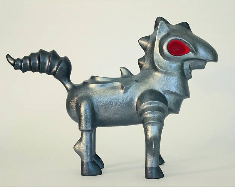 Sam Nikmaram, Iron Horse and His Burnt Face in the Battle with Dragon, 2015
