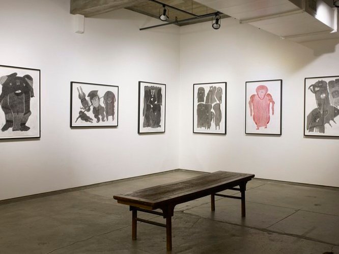 Dancing in Plain Sight: Late Drawings by Davood Koochaki, installation view