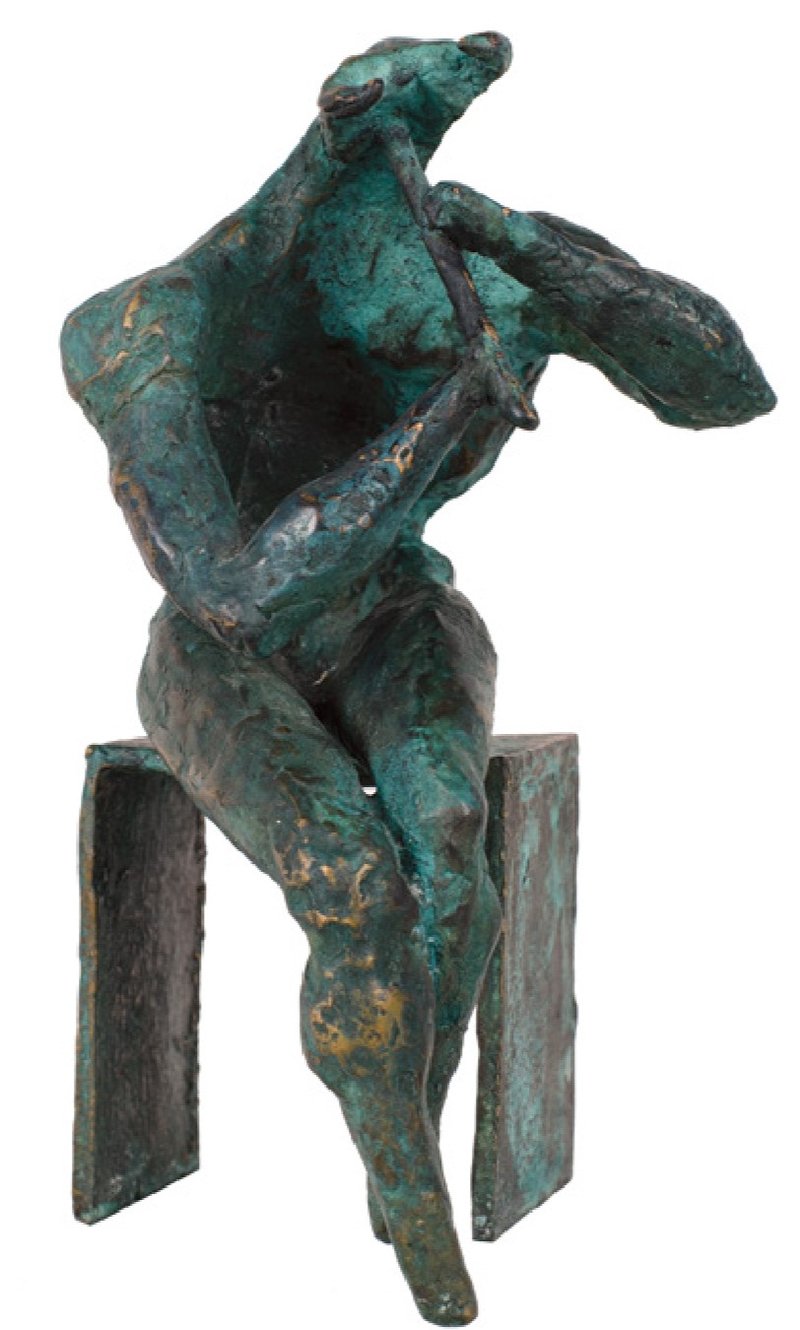 Bahman Mohassess, Seated Faun Musician, 1978