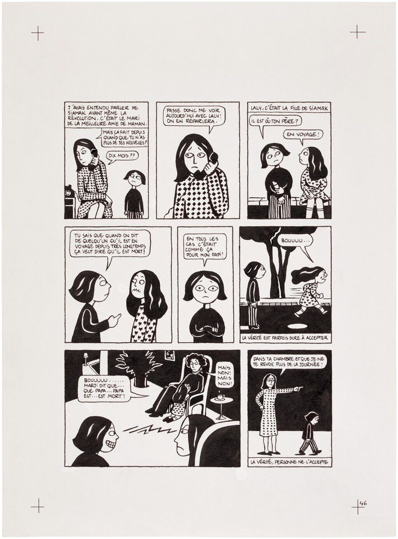 Marjane Satrapi, Perspolis (Original Book Art, Page 46), 2000