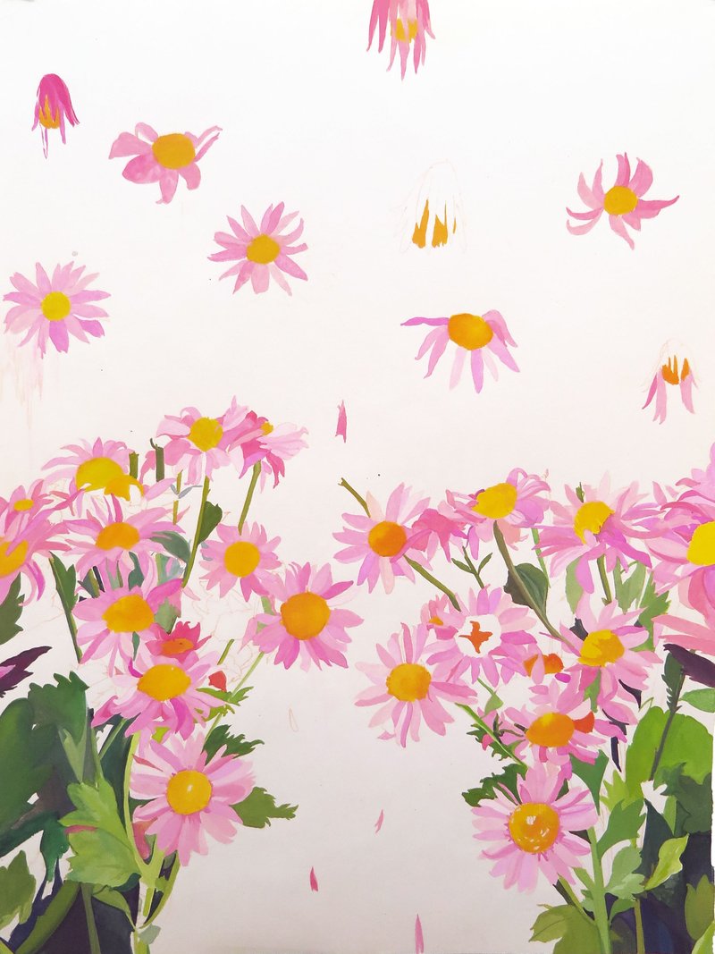 Mozhan Yaghoubi, Hovering Like Sweet Rain of Pink Petals, 2022
