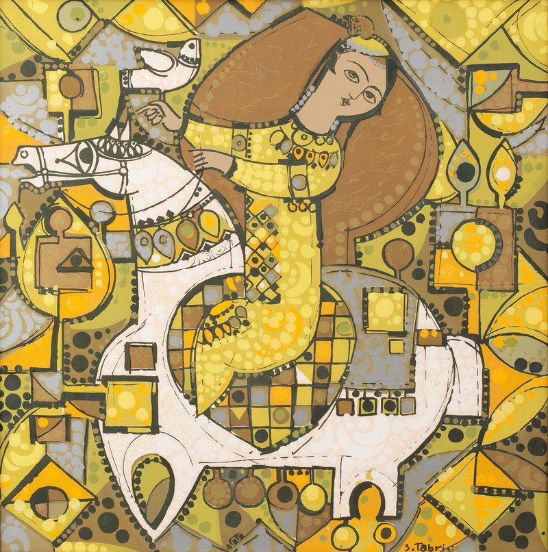 Sadegh Tabrizi, Lady on Horse, 0
