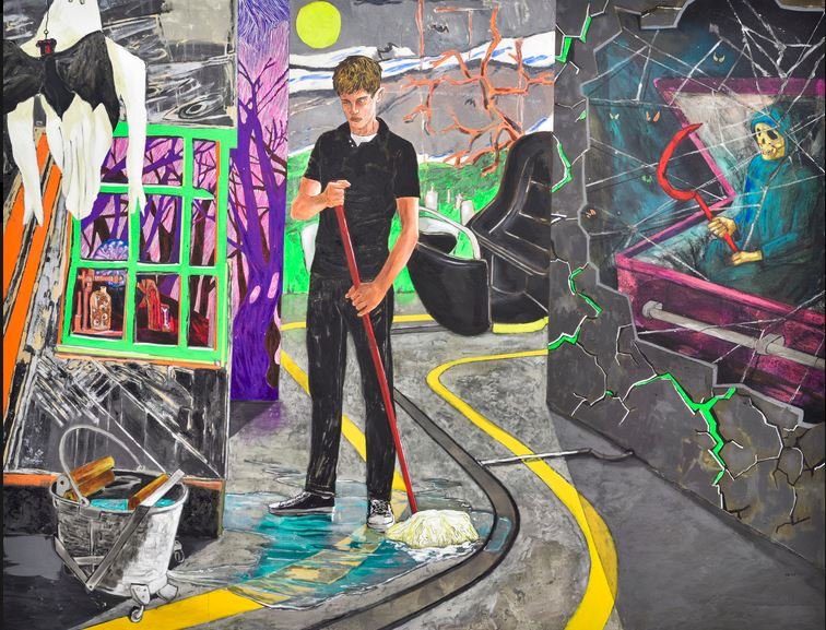 Hernan Bas, The haunted house keeper, 2020