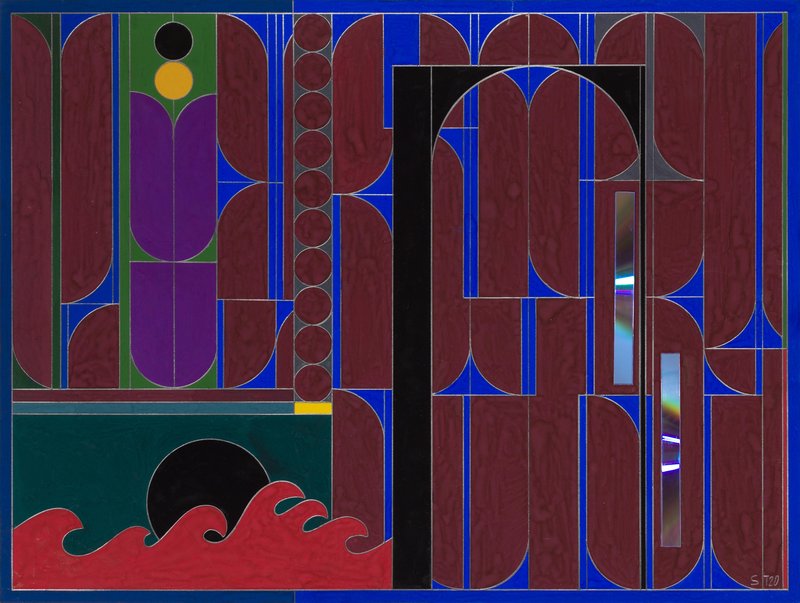 Shabahang Tayyari, Black and yellow pearl as velvet tulips stigmas. Digital Video Disc contains 360 MB of a video recorded by my friend England showing a cathedral burning to the ground. , 2021