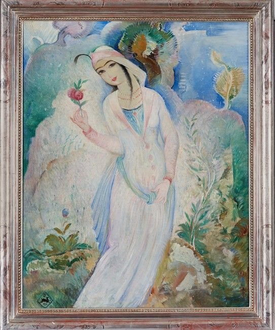سارگیس خاچاتریان، زن جوان با رز، 1310