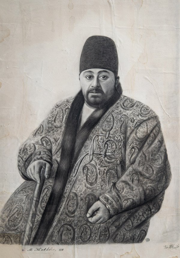 Aliakbar Mozayyan ol Dolleh, Portrait of Mirza Abdolvahhab Khaje Nouri (Nezam-ol-Molk) , 1893