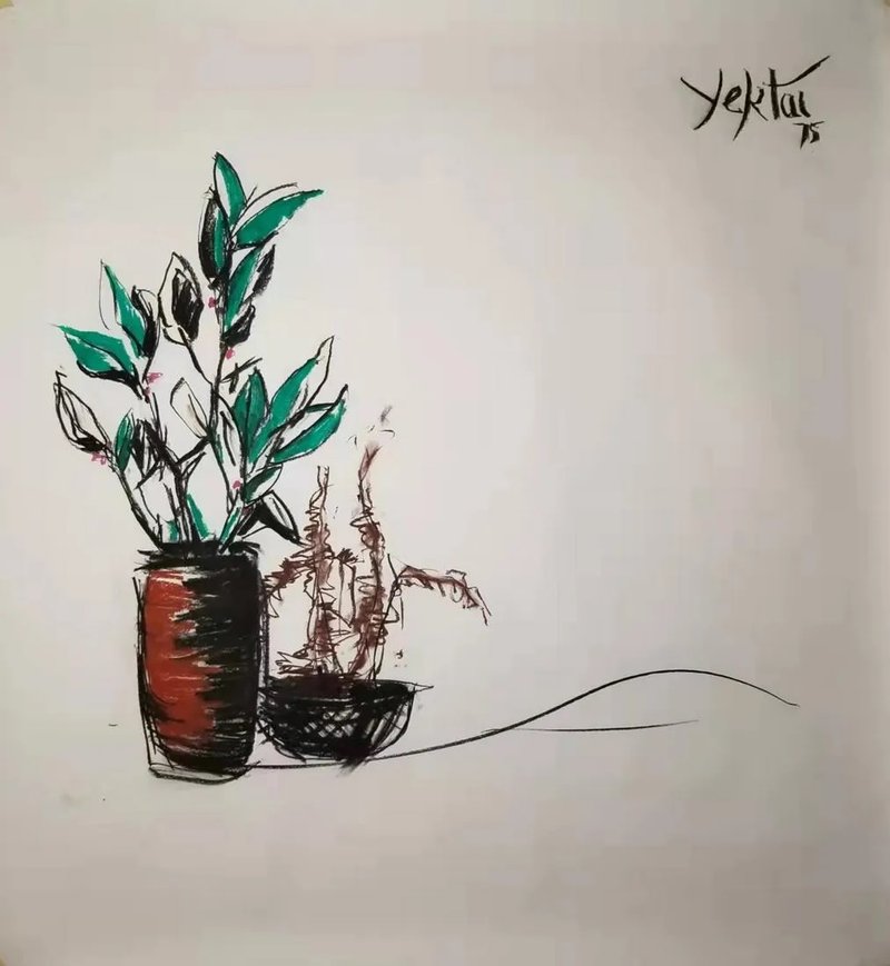 منوچهر یکتایی، طبیعت بی‌جان گل، 1354