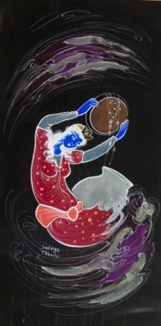 Sadegh Tabrizi, Woman with Wine Jugs, 0