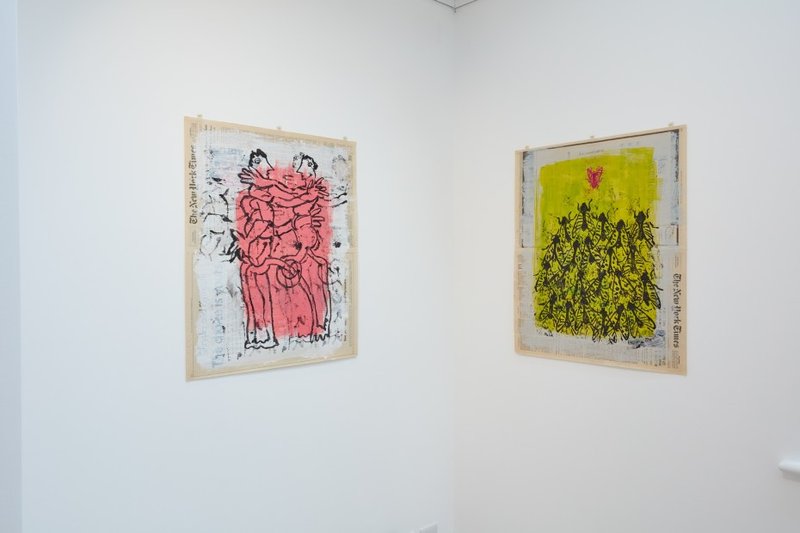 The New York Times Drawings 1996 - 1998, installation view