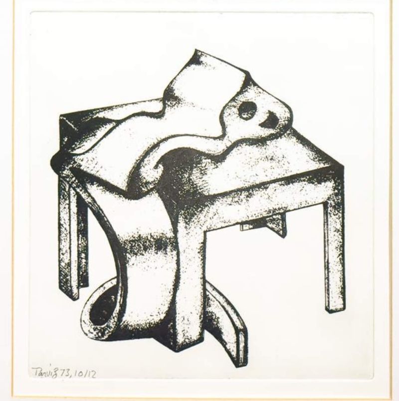 Parviz Tanavoli, Heech and Table, 1973
