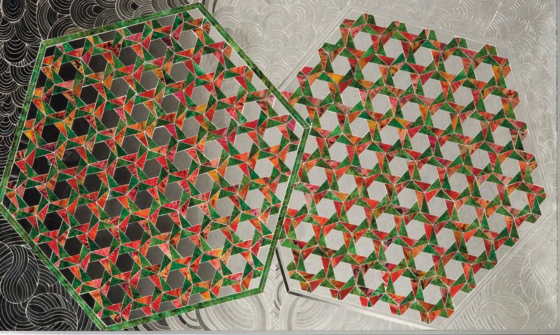 Monir Shahroudy Farmanfarmaian, The Two Hexagons, 2005