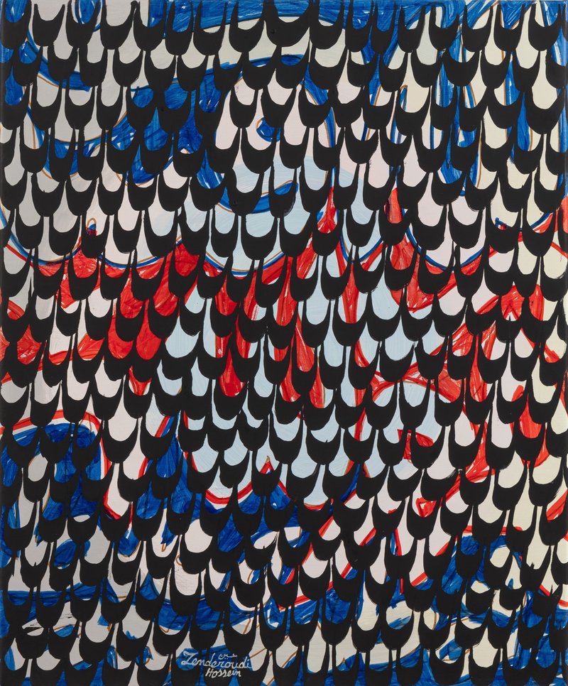 Charles Hossein Zenderoudi, WHITE LIE, 1980