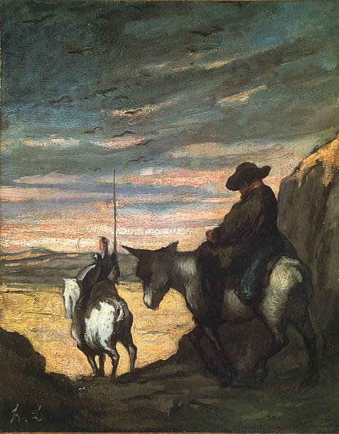 Honoré Daumier, Don Quixote and Sancho Panza, 1868