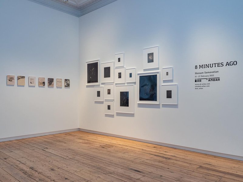 8 Minutes Ago, installation view
