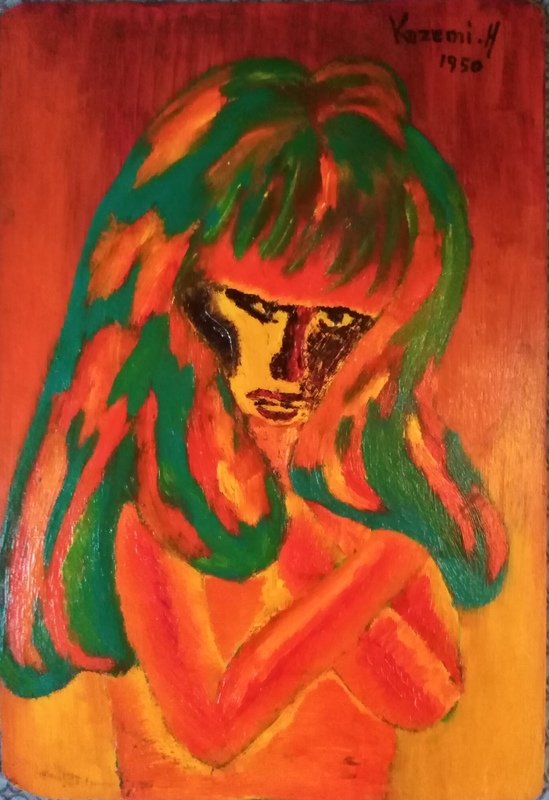 Hossein Kazemi, Figura assesuata, 1950