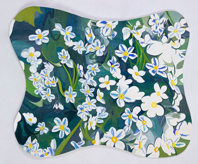 Mozhan Yaghoubi, Chaotic Blue, 2024