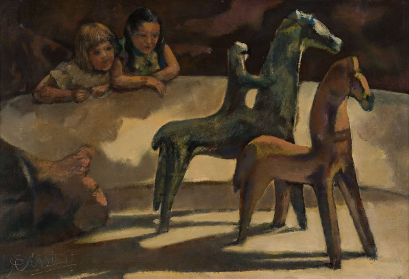 Javad Hamidi, Children and Clay Horses, 1990