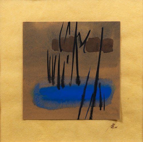 Sohrab Sepehri, Abstract Composition with Blue, 1970