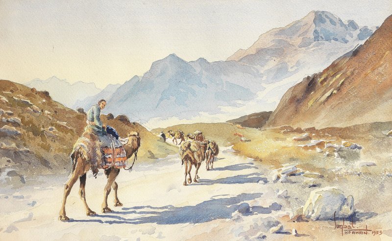 سومبات درکیورقیان، شترسواران در کوهستان، 1332