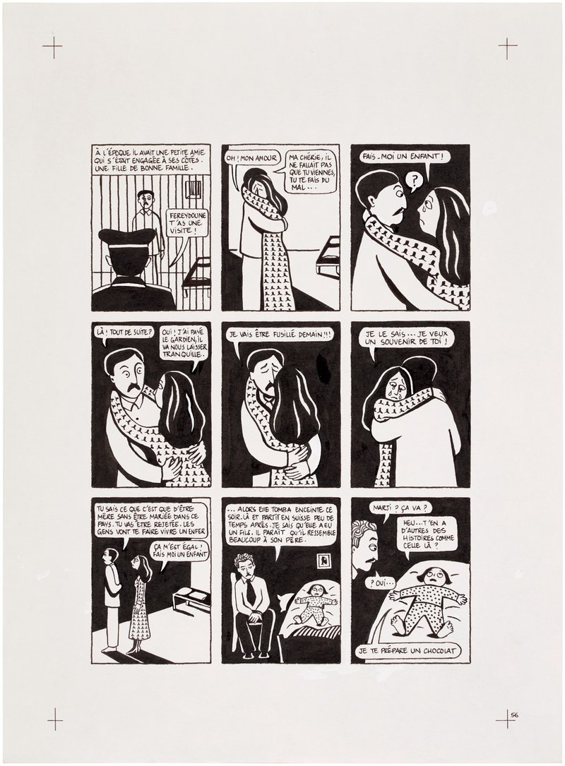 Marjane Satrapi, Persepolis(Original Book Art, Page 56), 2000