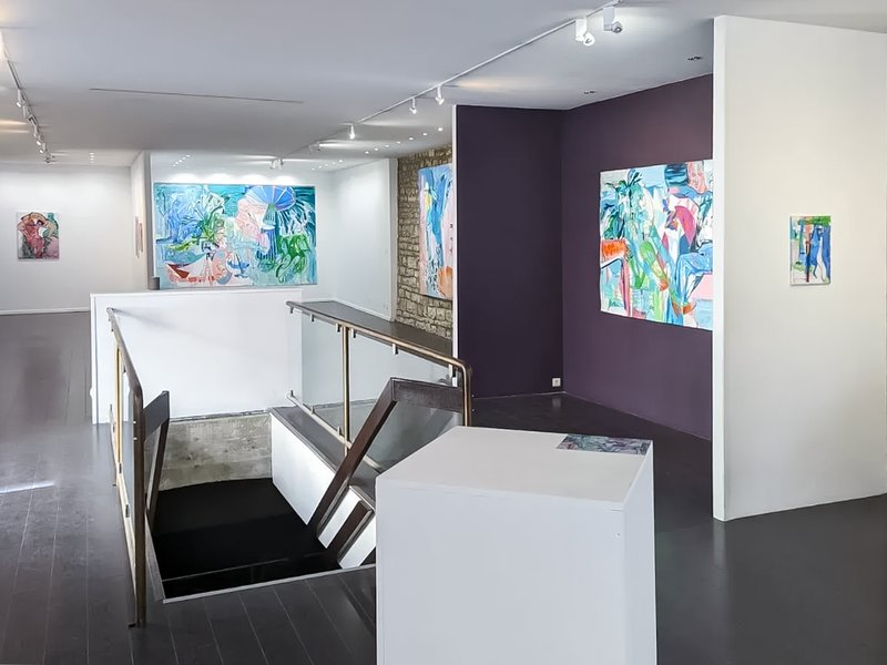 Paintings by Elham Etemadi, installation view