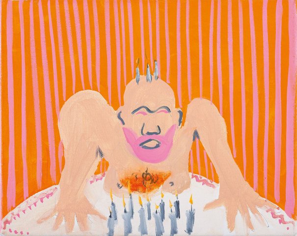 Tala Madani, Orange Burn, 2006