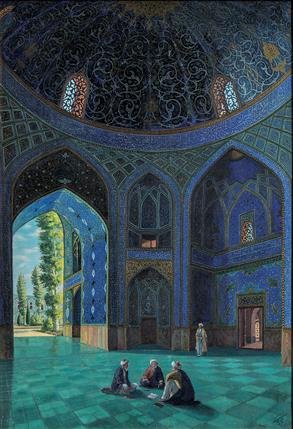 Isa Bahadori, The Sanctuary of the Charbagh School in Isfahan, 1957