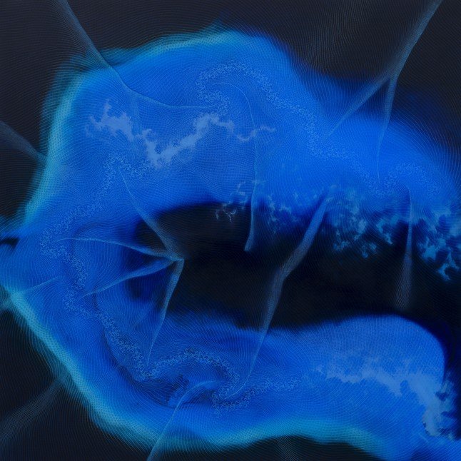 Shirazeh Houshiary, Slow Blue, 2023