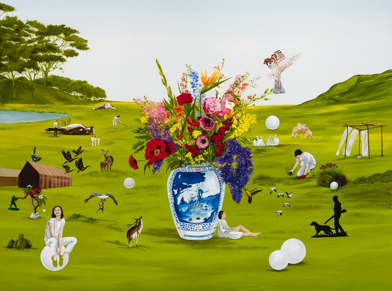 Mahsa Tehrani, The Landscape with a Vase, 2022