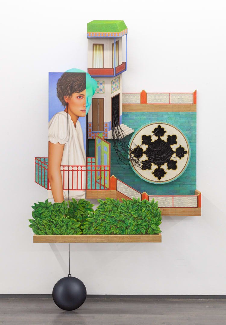Arghavan Khosravi, The Red Fence, 2022