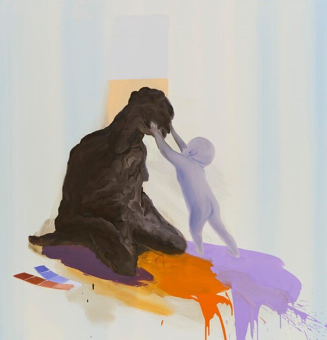 Tala Madani, Shit Mom (Color Match), 2025