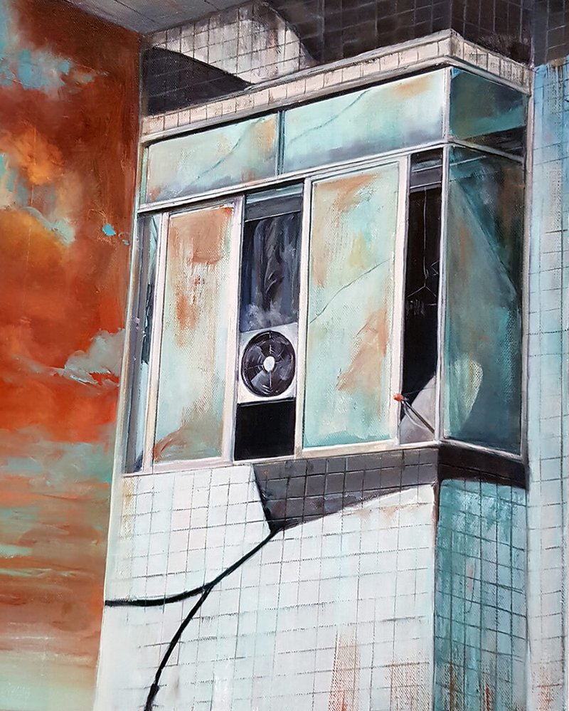 Zahra Ghyasi, One Second Before Departure, 2019