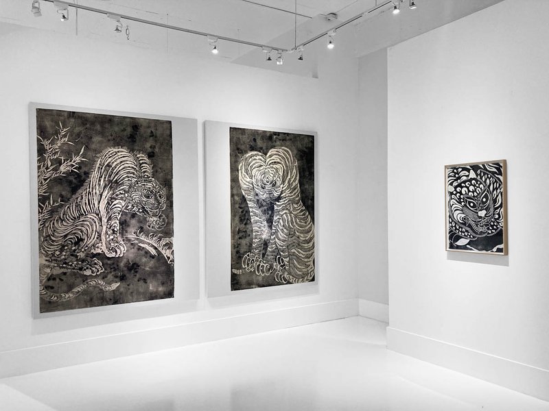 Tiger Paintings, installation view