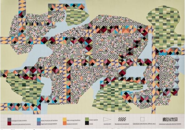 Narges Hashemi, Satellite View from 5km-City for the Handicrafts of Farmers, 2020