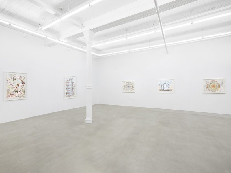 Monir Shahroudy Farmanfarmaian: Mirror-Works & Drawings (2004–2016), installation view