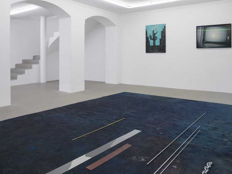 Behjat Sadr and Isabelle Cornaro's Artworks, installation view