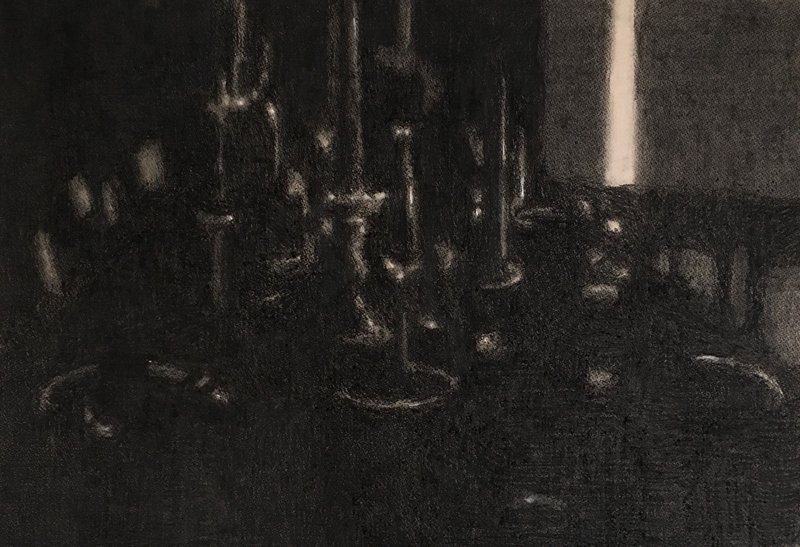 Pegah Bahador, Dining Table in the Dead of the Night, 2021