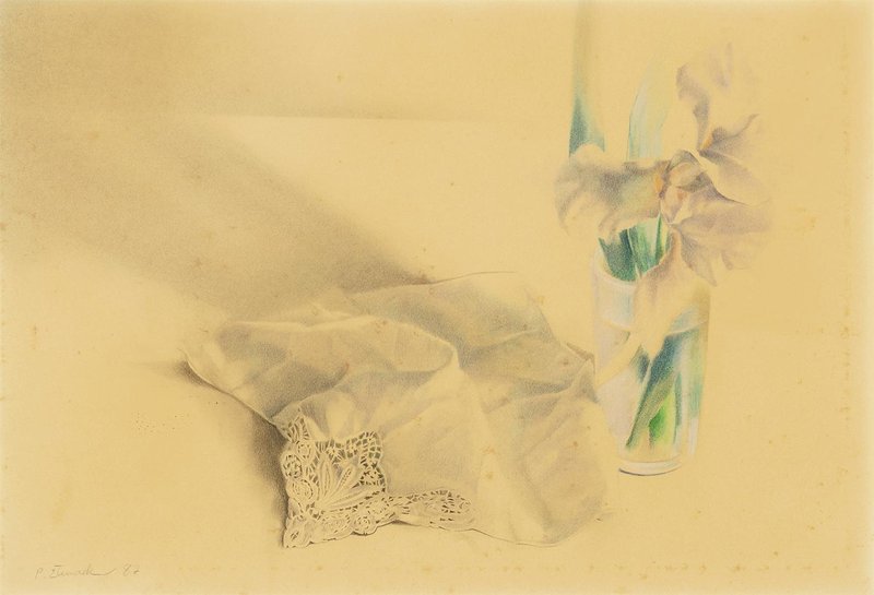 Parvaneh Etemadi, Handkerchief with Orchid, 1987