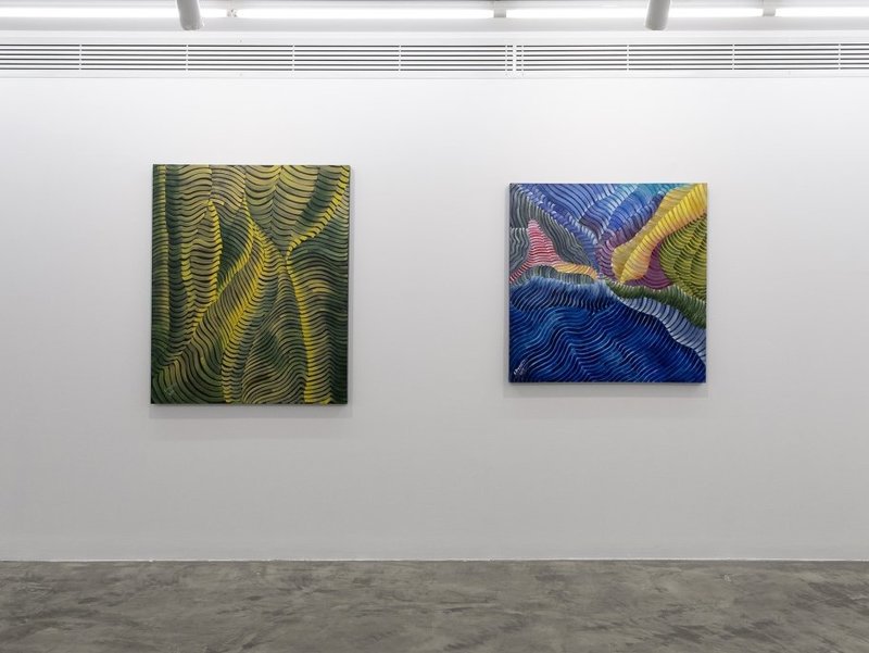 Coloured Waves, installation view