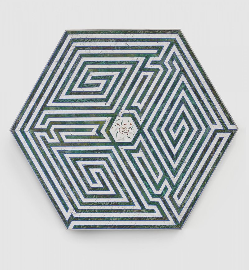 Monir Shahroudy Farmanfarmaian, Hexagon Maze, 2014