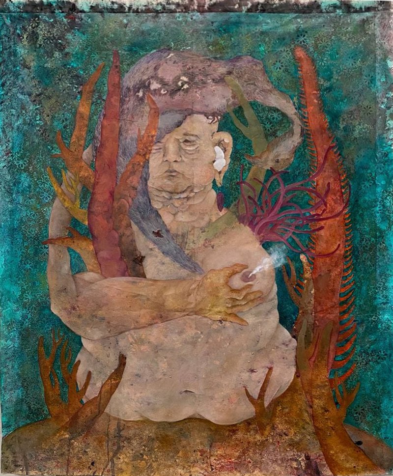 Faxteh Shamsian, The Gifts of Fennel: Daddy Gives Milk, 2021