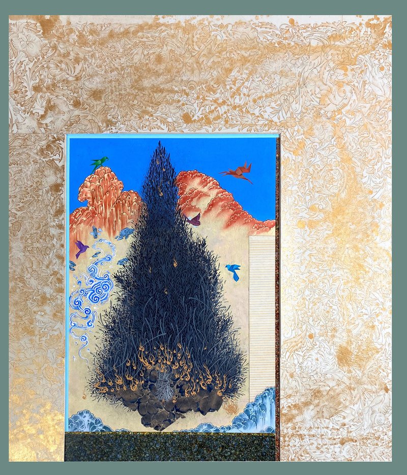 Abbas Shahsavar, Black Cypress, 2023