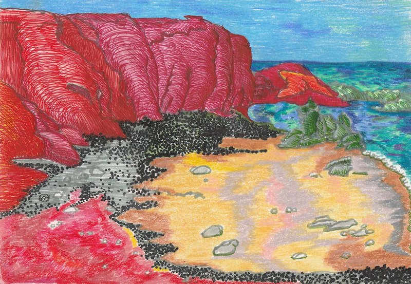 Aylar Dastgiri, Magenta Stone, 2018