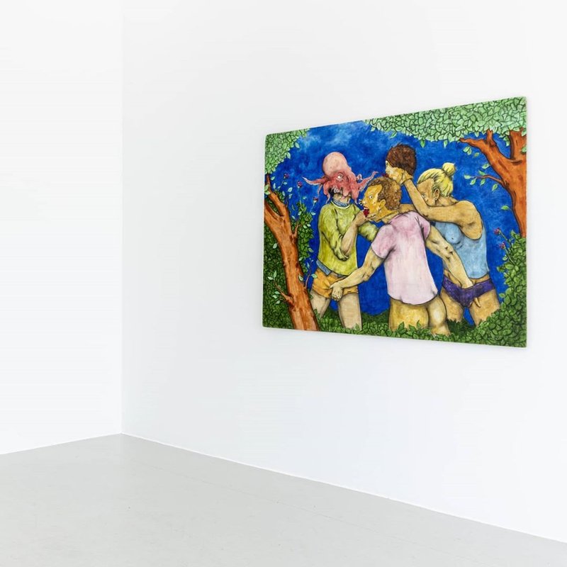 BACKSTAGE - HANDS ON THE WALL, installation view