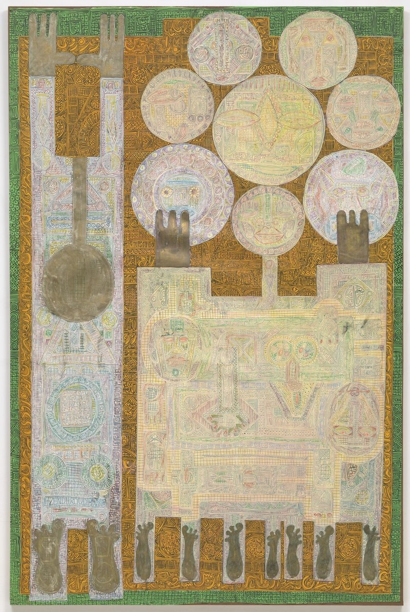 Charles Hossein Zenderoudi, My Father and I, 1962