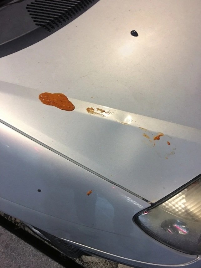 Arash Fayez, Ketchup on Car, 2017