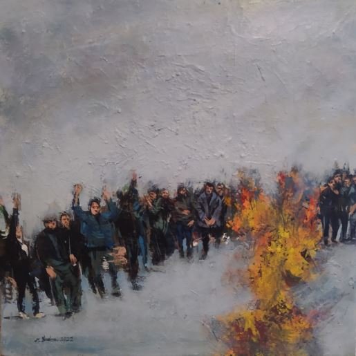 Mostafa Ghorbani, Fire in the Reeds, 2022