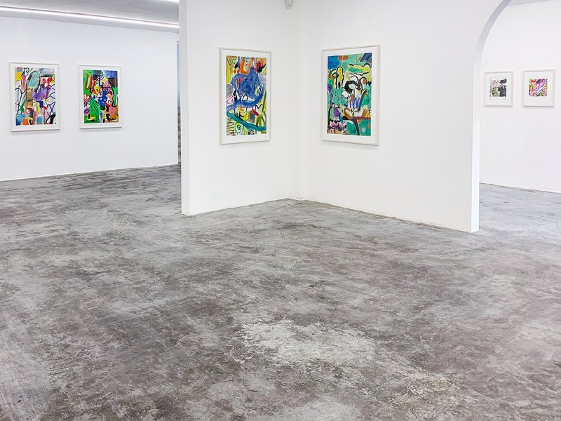 Paintings by Ali Nassir, installation view